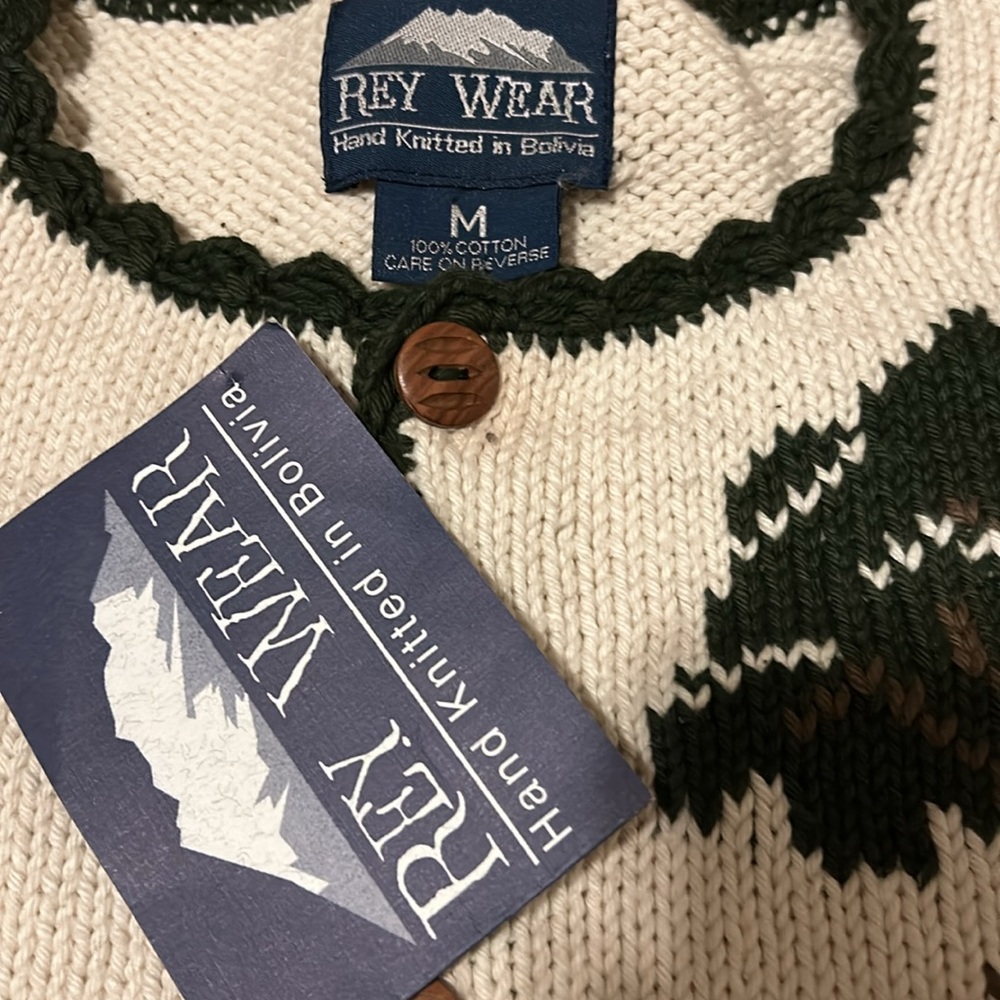 Rey Wear Tree Pattern Knit Cardigan - Picture 12 of 13